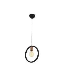 Pendul Rotund, 1*E27, Negru, Metal, 201/1