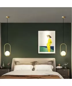 Pendul Ryker 1x E27 Alb Auriu