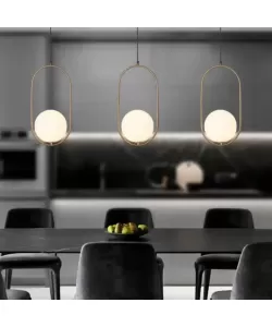 Pendul Ryker 1x E27 Alb Auriu