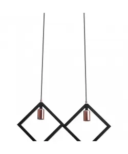 Pendul Simon, 2*E27, Negru, Metal, 203/2