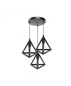 Pendul Tabitius 3x E27 Negru