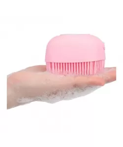 Perie de Baie cu Rezerva de Sampon/Sapun, 80 ml, Silicon, Roz