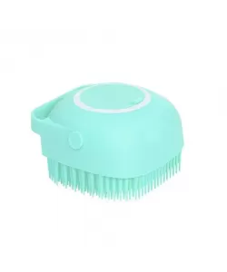 Perie de Baie cu Rezerva de Sampon/Sapun, 80 ml, Silicon, Galben/Roz/Verde - Verde