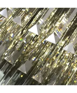 Lustra LED Cristal 57W, Xanthi, Argintiu Lustra LED Cristal 57W, Xanthi, Argintiu