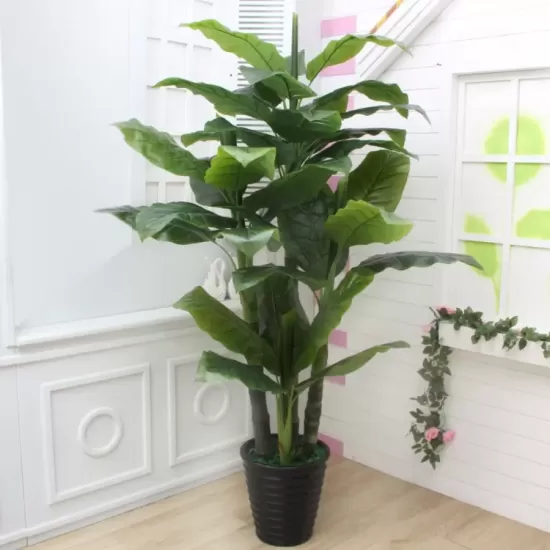 Planta Artificiala Banan japonez, 4 Crengi, fara Ghiveci 180cm Verde Planta Artificiala Banan japonez, 4 Crengi, fara Ghiveci 180cm Verde