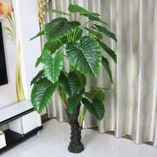 Planta Artificiala Alocasia odora, fara Ghiveci, 150cm Verde Planta Artificiala Alocasia odora, fara Ghiveci, 150cm Verde