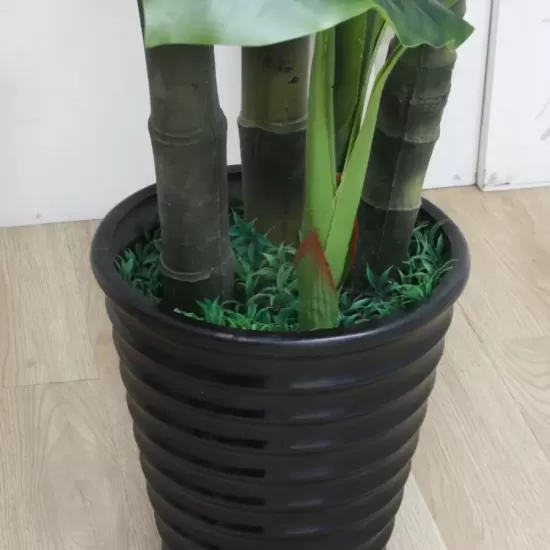 Planta Artificiala Banan japonez, 4 Crengi, fara Ghiveci 180cm Verde Planta Artificiala Banan japonez, 4 Crengi, fara Ghiveci 180cm Verde