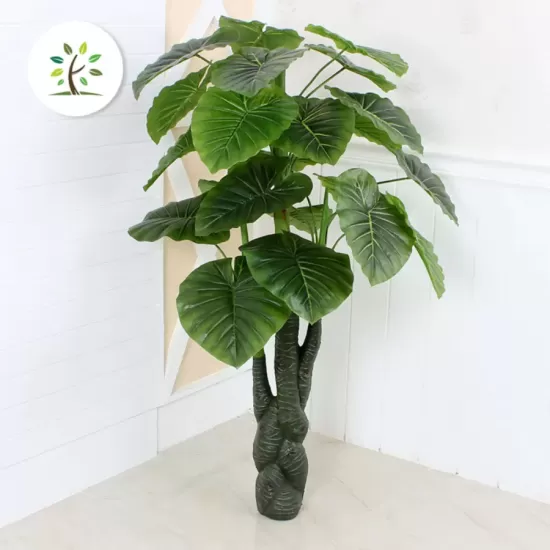 Planta Artificiala Alocasia odora, fara Ghiveci, 150cm Verde Planta Artificiala Alocasia odora, fara Ghiveci, 150cm Verde