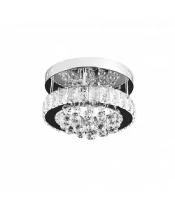 Lustra LED Abel, 22W, Lumina Rece/Calda/Neutra, Crom si Cristal Lustra LED Abel, 22W, Lumina Rece/Calda/Neutra, Crom si Cristal