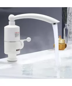 Robinet Electric Instant pentru Apa Calda, Afisaj LCD, Alb, LZ401