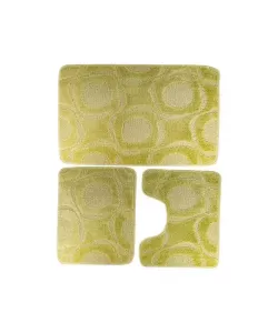 Set 3 Covorase de Baie, 50x40 cm, Verde, Antiderapant Set 3 Covorase de Baie, 50x40 cm, Verde, Antiderapant