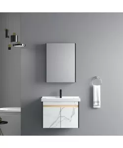 Set Mobilier pentru Baie 61x48cm 3 Piese Alb