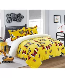 Set Pilota Fluturi, Pat 2 Persoane, 3 Piese, Cocolino, B21/17 Set Pilota Fluturi, Pat 2 Persoane, 3 Piese, Cocolino, B21/17