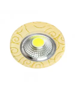 Spot LED Incastrabil, 3W, Acril, Auriu