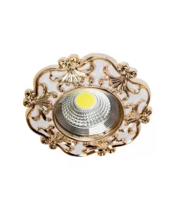 Spot LED Incastrabil, 3W, Metal, Auriu si Roz