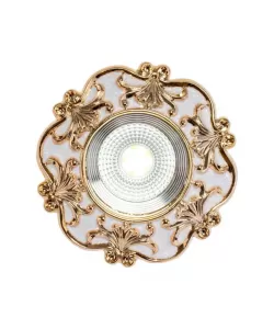 Spot LED Incastrabil, 3W, Metal, Auriu si Roz