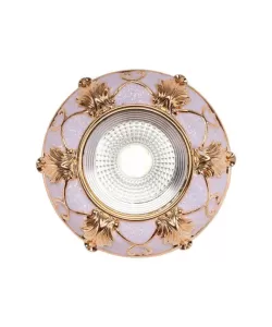 Spot LED Incastrabil, 3W, Metal, Auriu si Roz