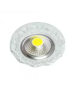 Spot LED Incastrabil, 3W, Sticla, Alb