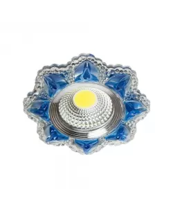 Spot LED Incastrabil, 3W, Sticla, Albastru