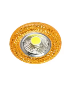 Spot LED Incastrabil, 3W, Sticla, Auriu