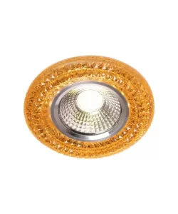 Spot LED Incastrabil, 3W, Sticla, Auriu