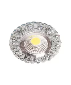 Spot LED Incastrabil, 3W, Sticla, Crom