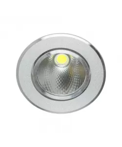 Spot LED Incastrabil, 5W, Metal, Argintiu