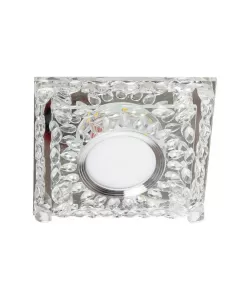 Spot LED Incastrabil, 7W, Sticla, Crom