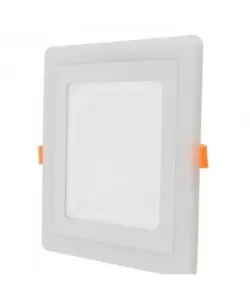 Spot LED Patrat, 16W, 3000K/6500K, Trei Functii, Incastrat, Alb