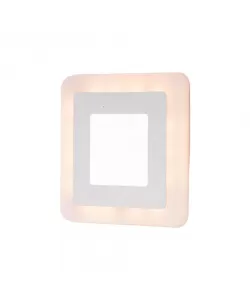 Spot LED Patrat, 6W, 3000K/6500K, Trei Functii, Incastrat, Alb