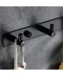 Suport Prosop si Accesorii Baie Negru GJ608