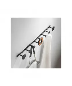 Suport Prosop si Accesorii Baie Negru Portocaliu GJ619