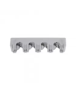 Suport Multifunctional de Perete, 4 Spatii si 5 Cuiere, Gri, Plastic