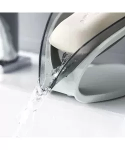 Suport Sapun cu Scurgere, Plastic, 14*13*8 cm, Albastru