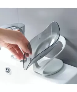 Suport Sapun cu Scurgere, Plastic, 14*13*8 cm, Gri