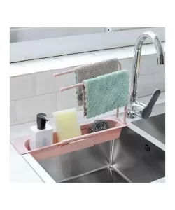 Suport Telescopic pentru Chiuveta, 50 cm Roz Macaron Suport Telescopic pentru Chiuveta, 50 cm Roz Macaron