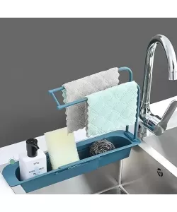 Suport Telescopic pentru Chiuveta, 50 cm, Plastic, Verde