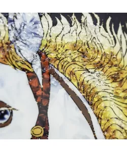 Tablou Cal cu Coama Aurie 61x41cm, Rama Bronz/Rama Aurie, TBL8/BZ - Bronz