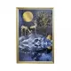 Tablou Cerbi Sub Clar de Luna 61x41cm, Rama Aurie, TBL12/AU