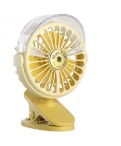 Mini Ventilator Portabil cu Umidificator si Cablu USB, Galben