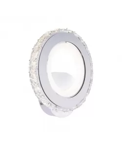 Aplica LED Borandis, Alb cu Crom, Acril si Cristal , Lumina Rece/Calda/Neutra