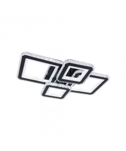 Lustra LED Leila cu Telecomanda, 182W, Negru, Dimabila, RGB