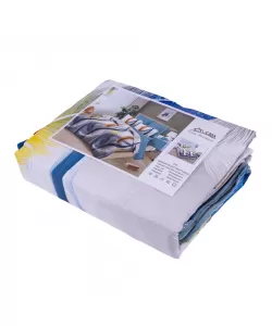 Lenjerie Pat 2 Persoane cu Elastic, 6 Piese, Bumbac Finet, F20A/336 Lenjerie Pat 2 Persoane cu Elastic, 6 Piese, Bumbac Finet, F20A/336