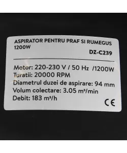 Aspirator pentru praf si rumegus 1100W Aspirator pentru praf si rumegus 1100W