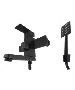 Baterie cada (EURO) BLACK din otel inoxidabil, Monocomanda, Furtun dus 150cm MIXXUS KUB-009 Baterie cada (EURO) BLACK din otel inoxidabil, Monocomanda, Furtun dus 150cm MIXXUS KUB-009