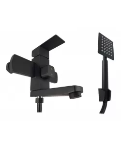 Baterie cada (EURO) BLACK din otel inoxidabil, Monocomanda, Furtun dus 150cm MIXXUS KUB-009 Baterie cada (EURO) BLACK din otel inoxidabil, Monocomanda, Furtun dus 150cm MIXXUS KUB-009