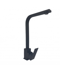 Baterie bucatarie  din otel inoxidabil, Monocomanda, Racorduri incluse,MIXXUS KUB-011 BLACK