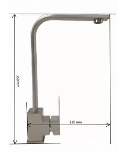 Baterie bucatarie din otel inoxidabil, Monocomanda, Racorduri incluse,MIXXUS KUB-011 Baterie bucatarie din otel inoxidabil, Monocomanda, Racorduri incluse,MIXXUS KUB-011