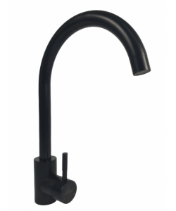 Baterie bucatarie din otel inoxidabil, Monocomanda, Racorduri incluse, MIXXUS SUS-011-2 BLACK