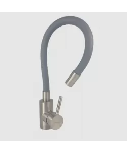 Baterie bucatarie din otel inoxidabil, Monocomanda, Racorduri incluse, MIXXUS SUS-011 REFL GRAY  Baterie bucatarie din otel inoxidabil, Monocomanda, Racorduri incluse, MIXXUS SUS-011 REFL GRAY
